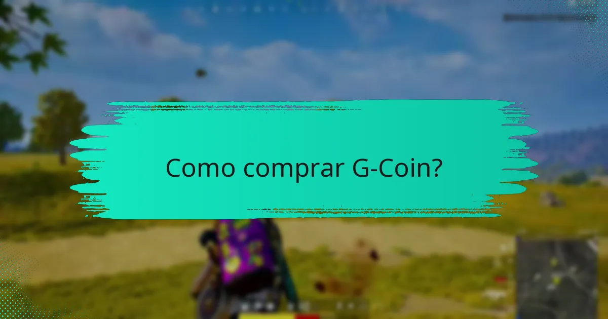 Como pode o G-Coin ser utilizado para compras dentro do jogo?